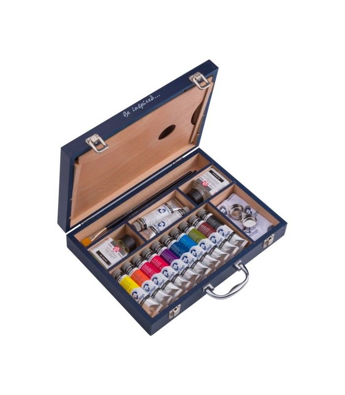 Caja óleo Starter XL Van Gogh 12 uds x 40 ml + accesorios