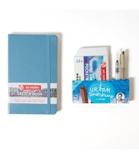 Set urban sketching azul