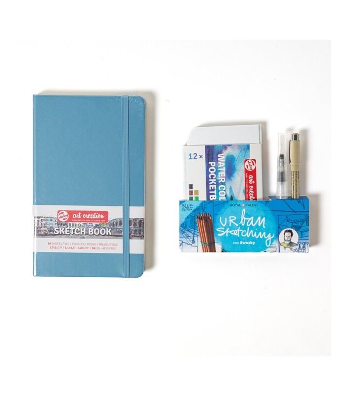 Set urban sketching azul