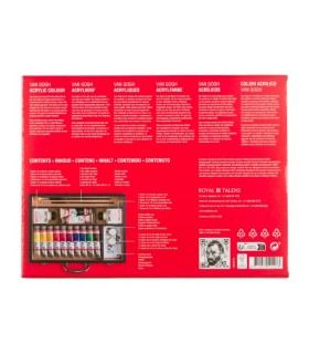 Caja acrílico Starter XL Van Gogh 12 uds x 40 ml + accesorios