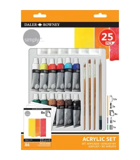 Set acrílico 25 piezas Daler Rowney