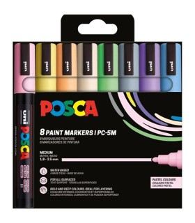 Estuche PC-5M 8 colores pastel Posca
