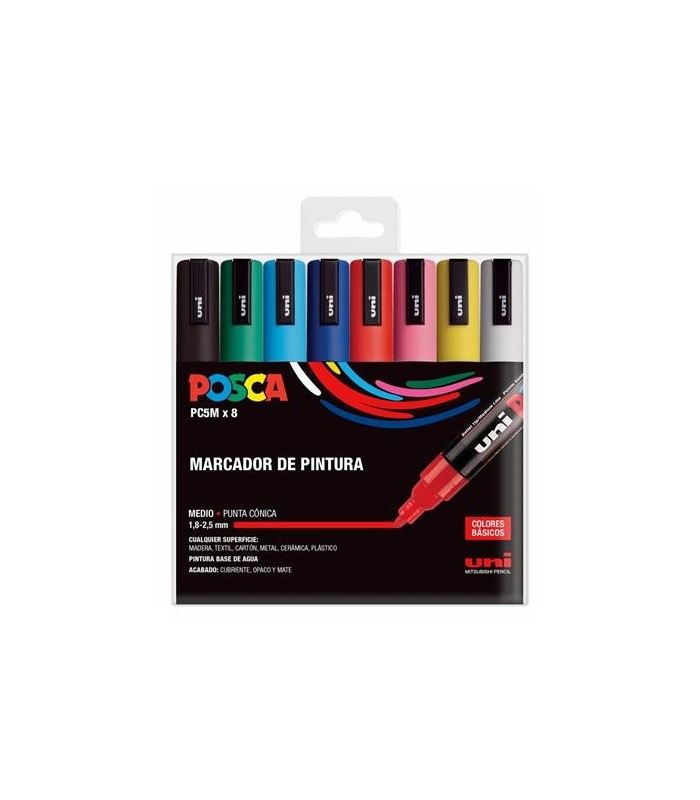 Estuche PC-5M 8 colores basic Posca