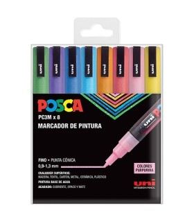 Estuche PC-3M 8 colores basic Posca