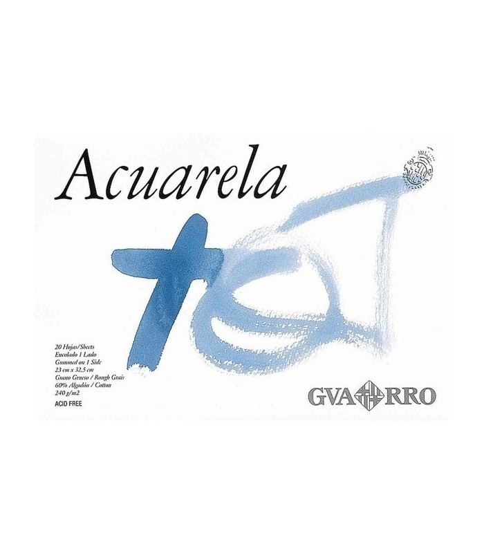 BLOCS PAPEL ACUARELA GUARRO 240 gramos encolados 1 lado