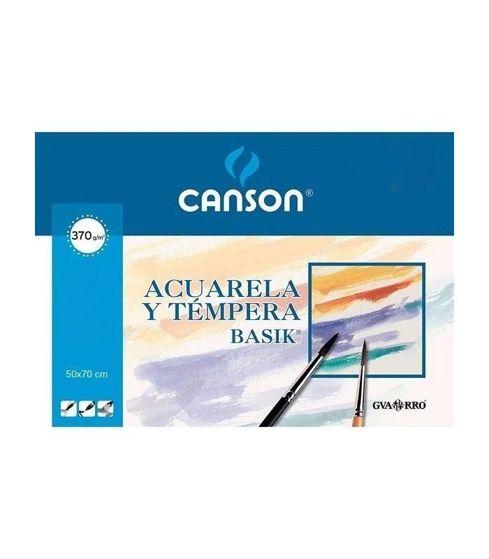 PAPEL BASIK 370GRS PARA ACUARELA Y TEMPERA CANSON