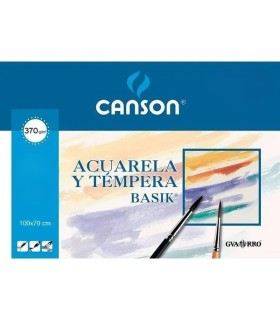 PAPEL BASIK 370GRS PARA ACUARELA Y TEMPERA CANSON