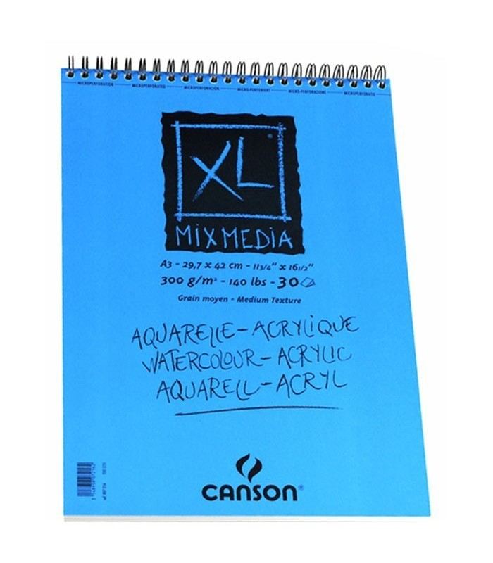 Bloc Papel dibujo XL Mix Media Canson 30 hojas 300 gramos