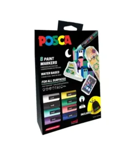 Set 8 rotuladores Posca 5M + bolsa de tela