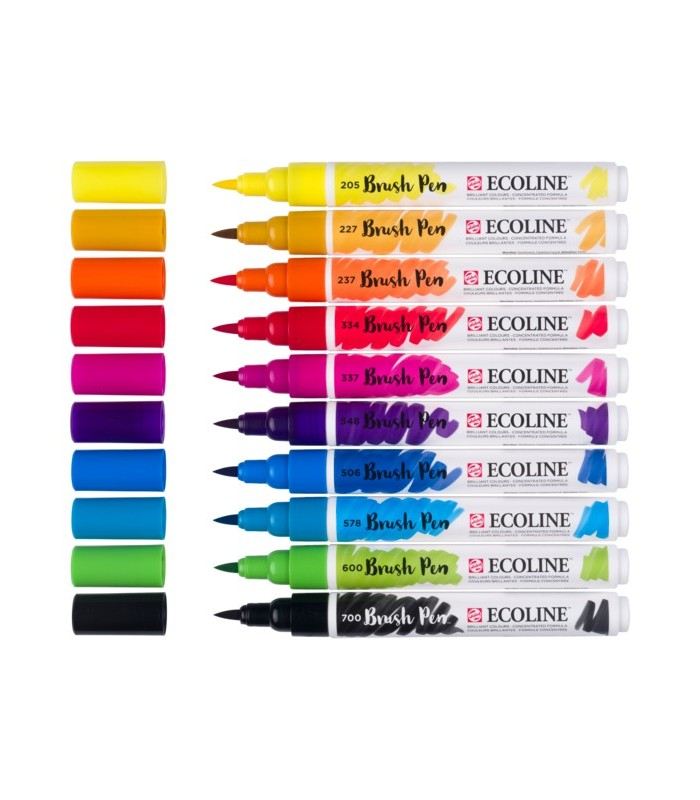 Ecoline Brush Pen estuche Colores Primarios - 10 colores