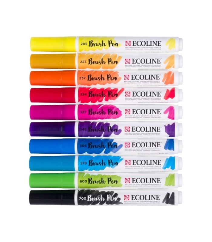 Ecoline Brush Pen estuche Colores Primarios - 10 colores