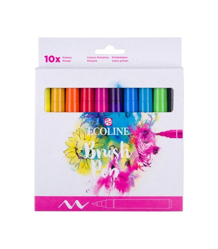 Ecoline Brush Pen estuche Colores Primarios - 10 colores