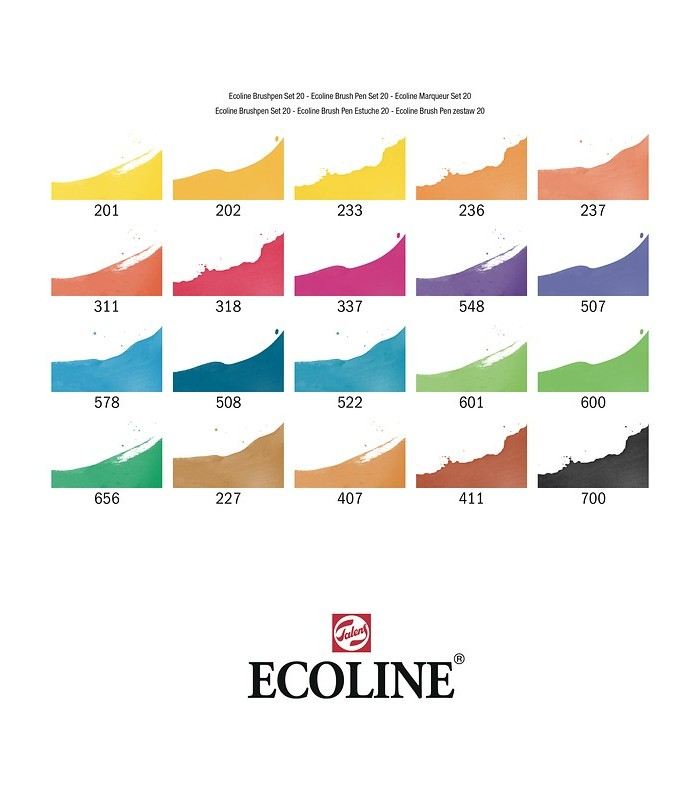 Ecoline Brush Pen estuche paisaje - 20 colores