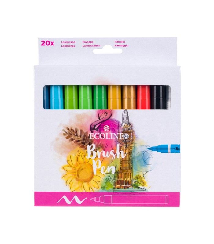 Ecoline Brush Pen estuche paisaje - 20 colores