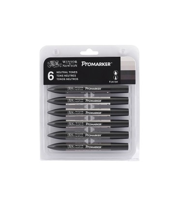 Set 6 Rotuladores Promarker Tonos Neutros Winsor & Newton
