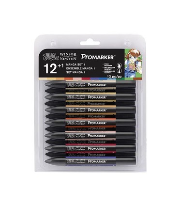 Set 12+1 Promarker Manga Expansion Pack 1 Winsor & Newton