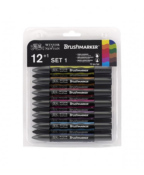 Set de rotuladores de tinta al alcohol punta pincel Brushmarker