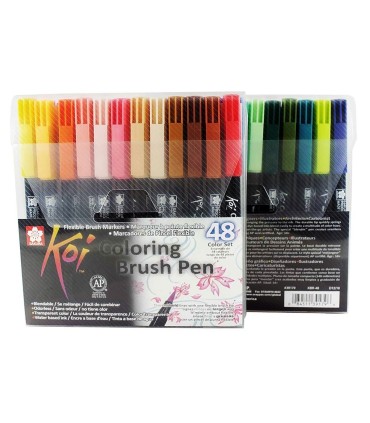 Set 48 Rotuladores Acuarelables Koi Sakura – Punta de pincel flexible