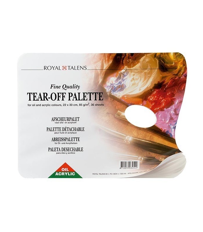Block de 36 paletas Talens desechables 22x30 cm