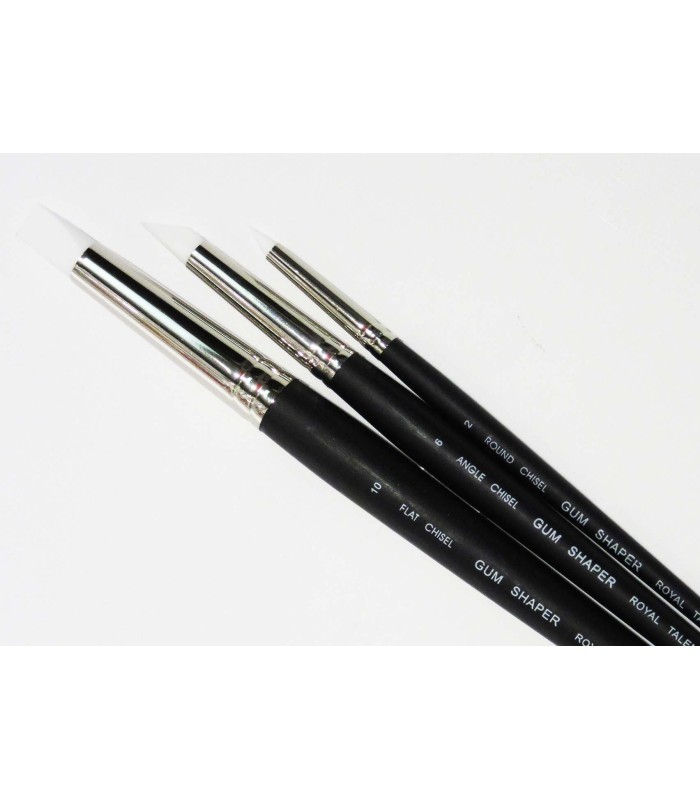 Set 3 pinceles Punta de Goma Blanda Blanca Gum Shaper 