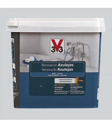 Esmalte al agua satinado V33 para renovación de azulejos