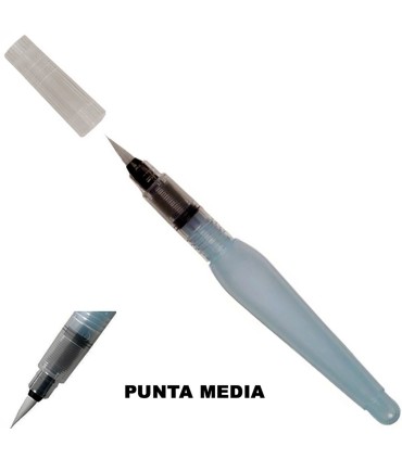 Pincel rellenable de punta media con depósito para agua y tintas líquidas. KOI SAKURA