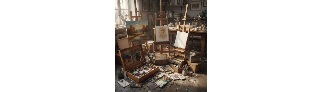 Guía esencial de Bellas Artes: Óleos, Acrílicos, Acuarelas y Caballetes